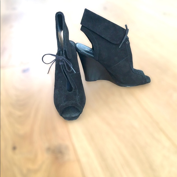 Aldo Suede Wedge open toe & heel bootie - Picture 2 of 4